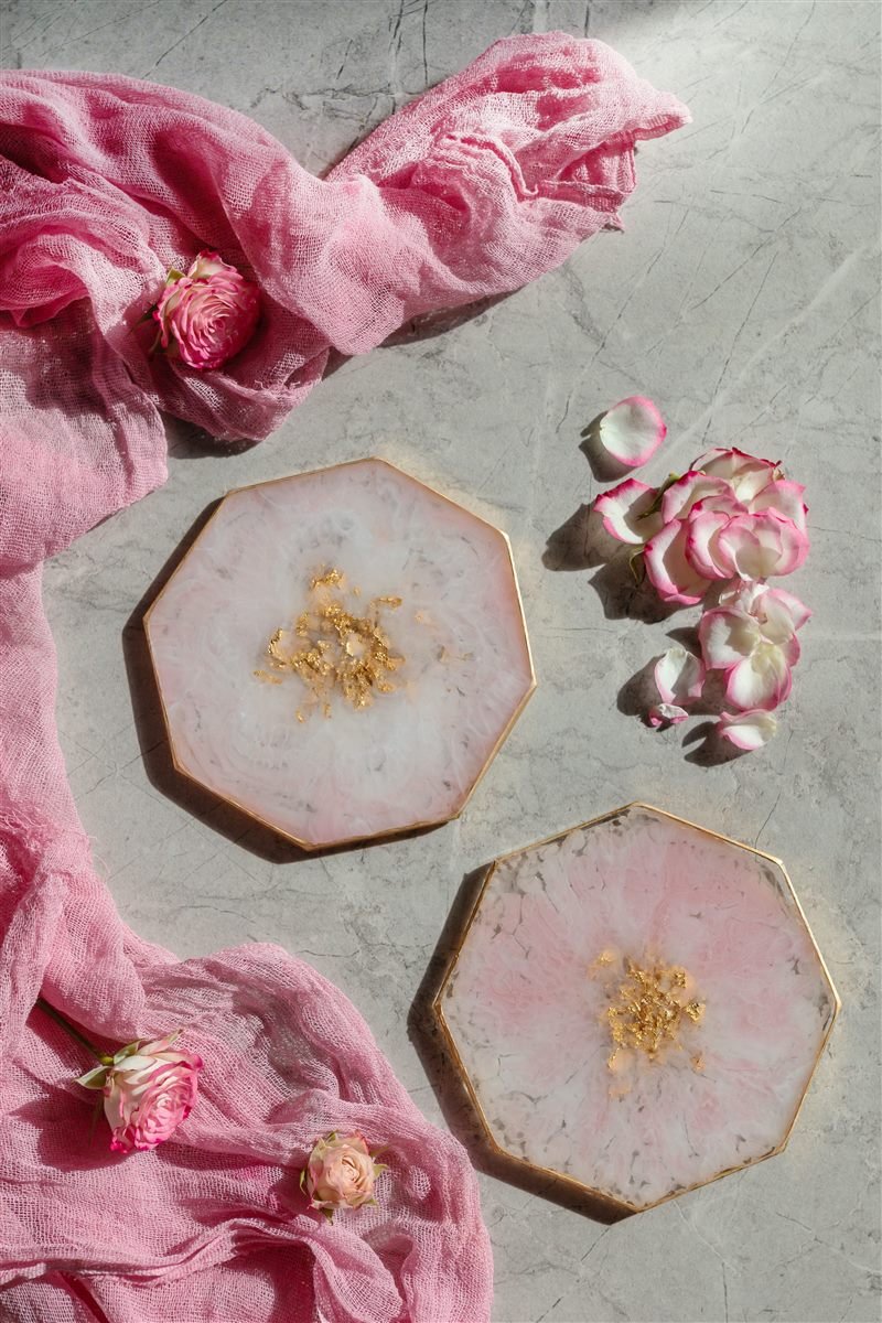 Resin coasters